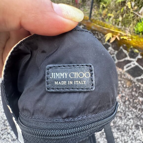 Jimmy Choo (Made in Italy) Zebra-Print Nylon Tote Bag + Matching Pouch - Picture 7 of 15